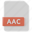 aac, file, document, extension, file extension, type, format 