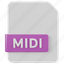 midi, file, document, extension, file extension, type, format 