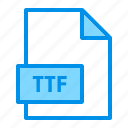 document, extension, file, format, ttf