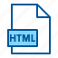 document, extension, file, format, html 