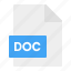 doc, document, extension, file, format 