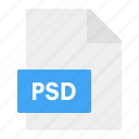 document, extension, file, format, psd