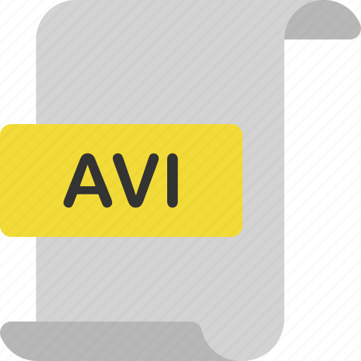 Avi, document, extension, file, format, page, video icon - Download on Iconfinder