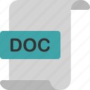 doc, document, extension, file, format, page, word