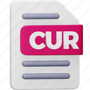 cur, file, format, page, document, extension, cur file