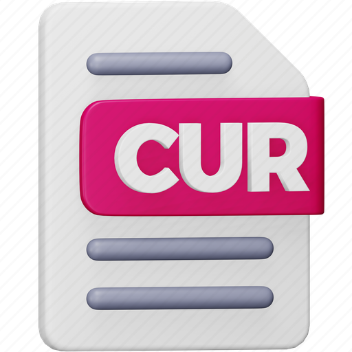 Cur, file, format, page, document, extension, cur file icon - Download on Iconfinder