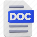 doc, file, format, page, document, extension, doc file