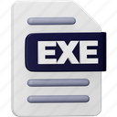 exe, file, format, page, document, extension, exe file