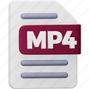 mp4, file, format, page, document, extension, mp4 file