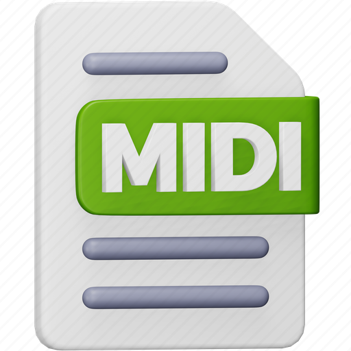 Midi, file, format, page, document, extension, midi file icon - Download on Iconfinder