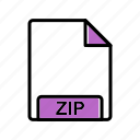 extension, fie type, zip