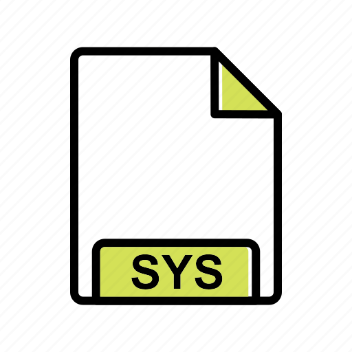 Extension, fie type, sys icon - Download on Iconfinder