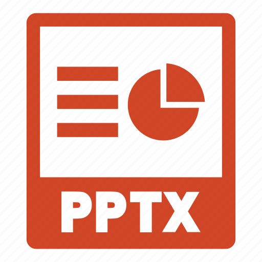 Document, extension, file, format, pptx, pptx file icon