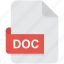 doc, file, file format, text, word 
