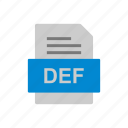 def, document, file, format