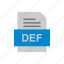 def, document, file, format 