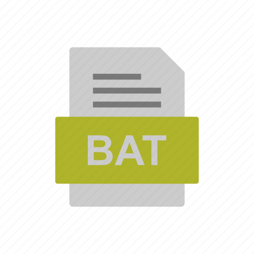Bat, document, file, format icon - Download on Iconfinder