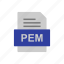 document, file, format, pem 