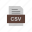 csv, document, file, format 