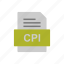 cpi, document, file, format 