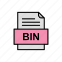 bin, document, file, format