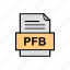 document, file, format, pfb 
