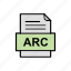arc, document, file, format 