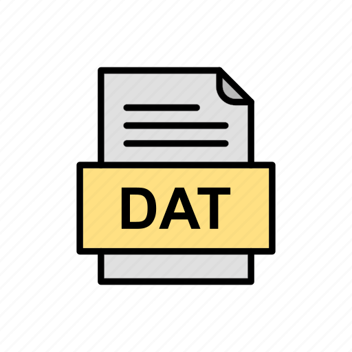 Dat, document, file, format icon - Download on Iconfinder