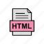 document, file, format, html 