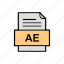 ae, document, file, format 