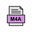 document, file, format, m4a