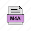 document, file, format, m4a 