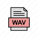 document, file, file type, format, wav