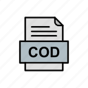 cod, document, file, format
