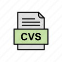 cvs, document, file, format