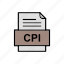 cpi, document, file, format 