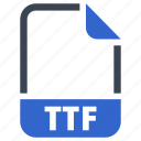 document, extension, file, format, ttf