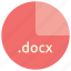 docx, file, format, document, extension, word 