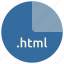 file, format, html, markup, web, extension 