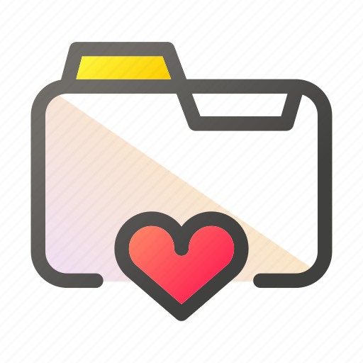 Data, document, file management, folder, heart icon - Download on Iconfinder