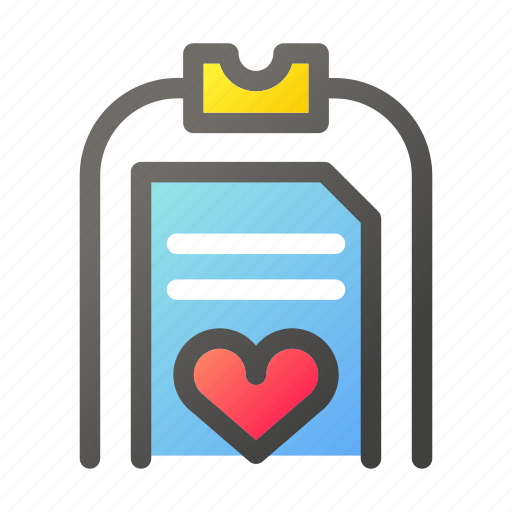 Clipboard, data, document, file management, love icon - Download on Iconfinder