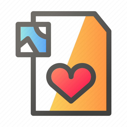 Data, document, file management, image, love icon - Download on Iconfinder