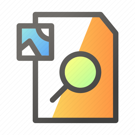 Data, document, file management, image, search icon - Download on Iconfinder