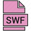 document, extension, file, swf