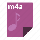 audio, file, format, m4a, media