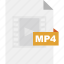mp4, file, format, video, movie, cinema, play, multimedia, media