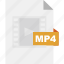 mp4, file, format, video, movie, cinema, play, multimedia, media 