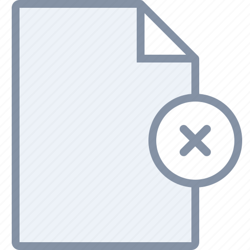 Delete, document, file, paper, remove icon - Download on Iconfinder