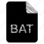 bat, document, file 