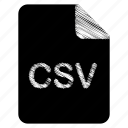 csv, document, file